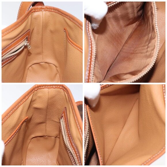 CELINE Macadam Canvas Shoulder Bag PVC Leather Brown Gold Auth sw497 - Picture 16 of 16